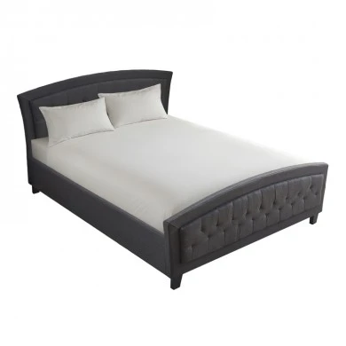 Double bed Camaro pakoworld fabric in anthracite color 160x200cm