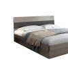 Double storage bed Daizy pakoworld light walnut-grey melamine 150x200cm