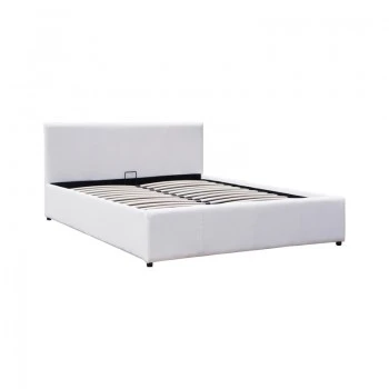 Dellia pakoworld bed with storage space pu white 120x200cm