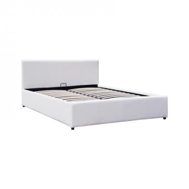 Dellia pakoworld bed with storage space pu white 120x200cm