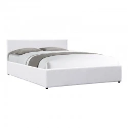 Dellia pakoworld bed with storage space pu white 150x200cm