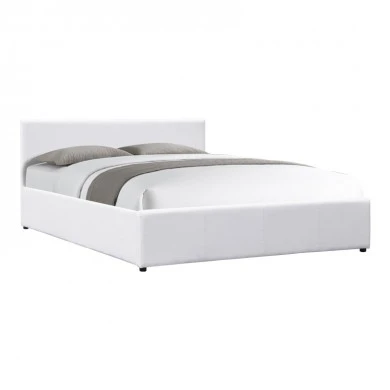 Dellia pakoworld bed with storage space pu white 150x200cm