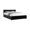 Dellia pakoworld bed with storage space pu black 120x200cm