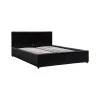 Dellia pakoworld bed with storage space pu black 120x200cm