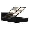 Dellia pakoworld bed with storage space pu black 150x200cm