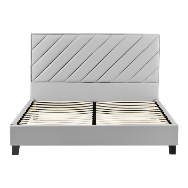 Double bed Franky pakoworld pu gray 160x200cm