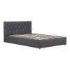 Kamaho pakoworld double bed, fabric, anthracite, with storage space, 160x200cm