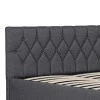 Kamaho pakoworld double bed, fabric, anthracite, with storage space, 160x200cm