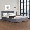 Kamaho pakoworld double bed, velvet, anthracite, with storage space, 160x200cm