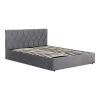 Kamaho pakoworld double bed, velvet, anthracite, with storage space, 160x200cm