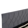 Kamaho pakoworld double bed, velvet, anthracite, with storage space, 160x200cm