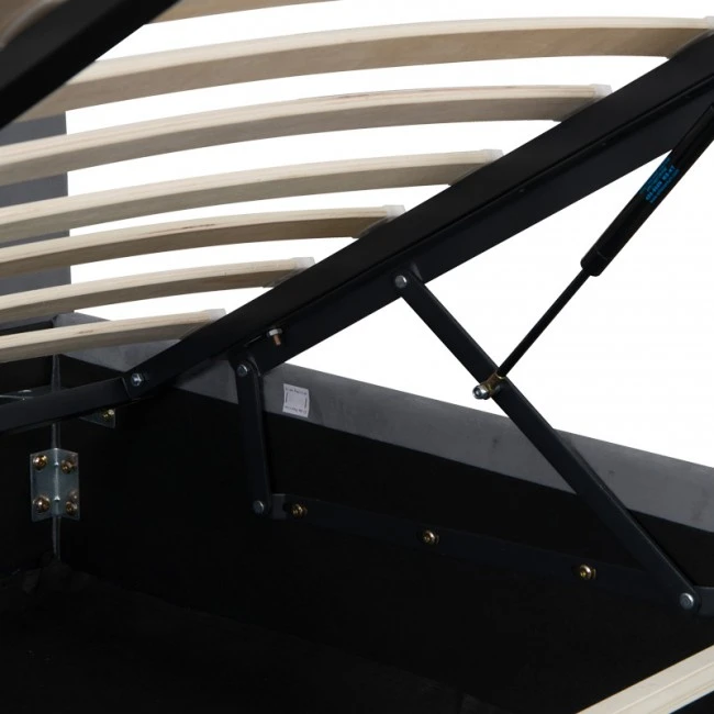 Kamaho pakoworld double bed, velvet, anthracite, with storage space, 160x200cm