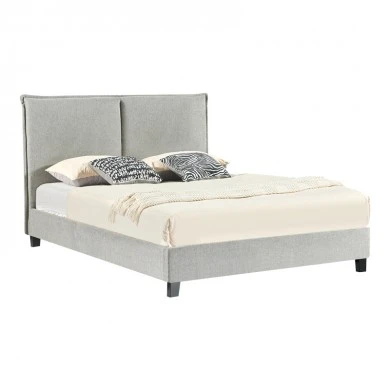 Double bed Majus pakoworld charcoal fabric 160x200cm