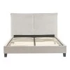 Double bed Majus pakoworld grey-beige fabric 160x200cm