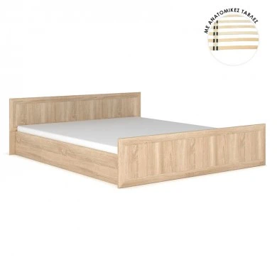 Double Bed Rebecca pakoworld color sonoma 160x200cm