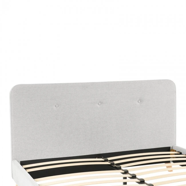 Double bed Restel pakoworld grey fabric 160x200cm