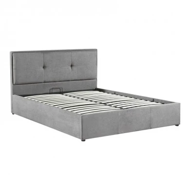 Sonnie pakoworld double bed with storage space charcoal fabric 150x200cm