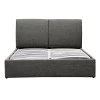 Double bed Violaine pakoworld fabric anthracite with storage 160x200cm