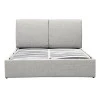 Double bed Violaine pakoworld fabric grey with storage 160x200cm