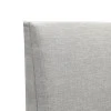 Double bed Violaine pakoworld fabric grey with storage 160x200cm