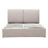 Double bed Violaine pakoworld fabric beige with storage 160x200cm