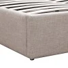 Double bed Violaine pakoworld fabric beige with storage 160x200cm