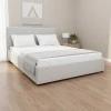 Dreamie pakoworld bed with storage space, fabric, grey 160x200cm
