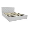 Dreamie pakoworld bed with storage space, fabric, grey 160x200cm