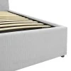 Dreamie pakoworld bed with storage space, fabric, grey 160x200cm