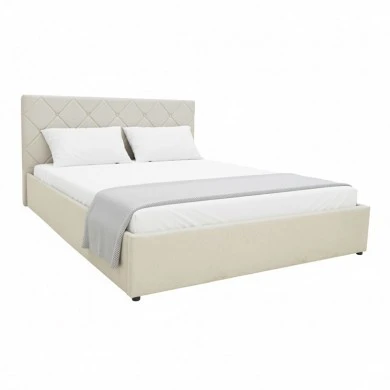 Dreamie pakoworld bed with storage space, fabric, beige 160x200cm