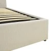 Dreamie pakoworld bed with storage space, fabric, beige 160x200cm