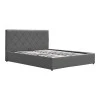 Dreamie pakoworld bed with storage space, velvet, anthracite 160x200cm