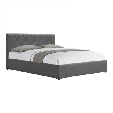 Dreamie pakoworld bed with storage space, velvet, anthracite 160x200cm