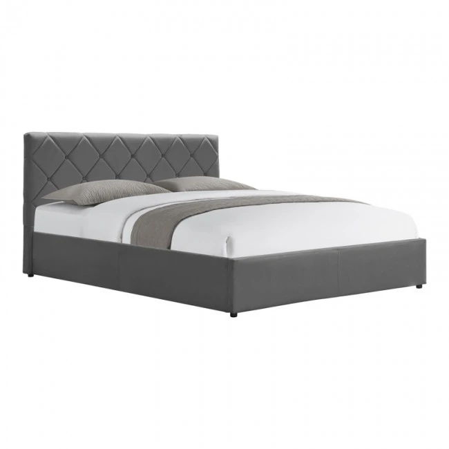 Dreamie pakoworld bed with storage space, velvet, anthracite 160x200cm