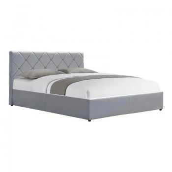 Dreamie pakoworld bed with storage space, velvet, grey 160x200cm