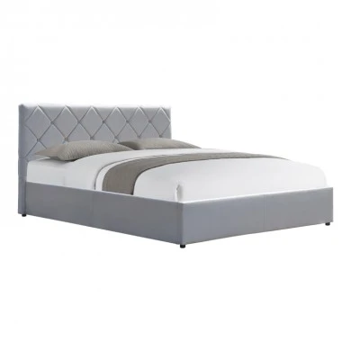 Dreamie pakoworld bed with storage space, velvet, grey 160x200cm