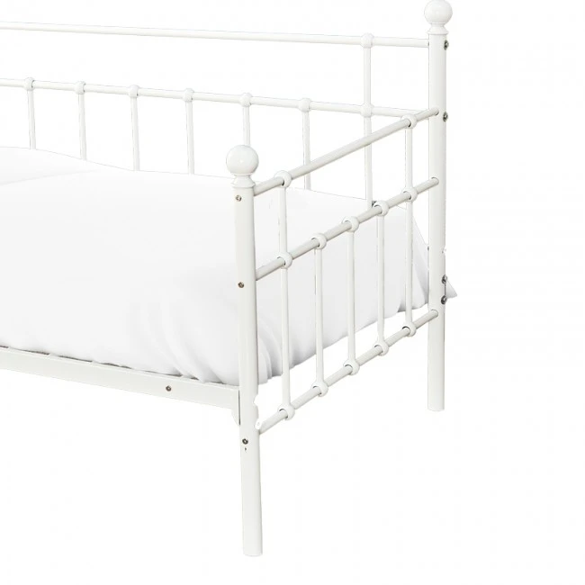 Bed-Sofa Havelock pakoworld white metal 90x190x98cm