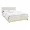 Huga pakoworld bed with storage space, fabric beige 160x200cm