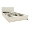 Huga pakoworld bed with storage space, fabric beige 160x200cm