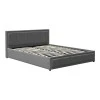 Huga pakoworld bed with storage space, velvet, anthracite 120x200cm