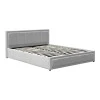 Huga pakoworld bed with storage space, velvet, grey120x200cm