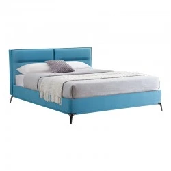 Double bed Ikina pakoworld velvet in petrol color 160x200cm