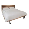 Double bed Imena pakoworld solid wood natural 160x200cm
