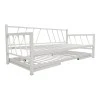 Bed-Sofa Remmie pakoworld metal in white 90x190cm