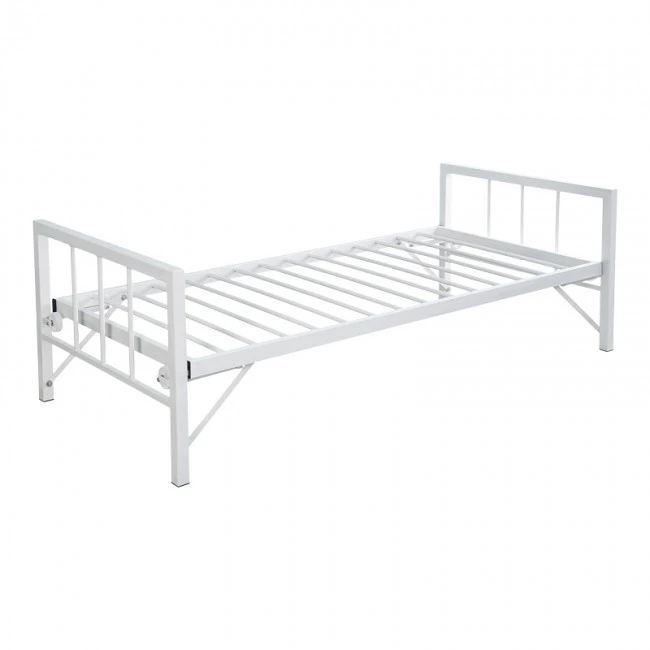 Bed-Sofa Remmie pakoworld metal in white 90x190cm