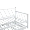 Bed-Sofa Remmie pakoworld metal in white 90x190cm
