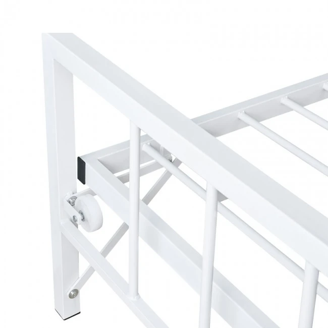 Bed-Sofa Remmie pakoworld metal in white 90x190cm