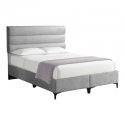 Limit pakoworld fabric bed in grey shade 160x200cm