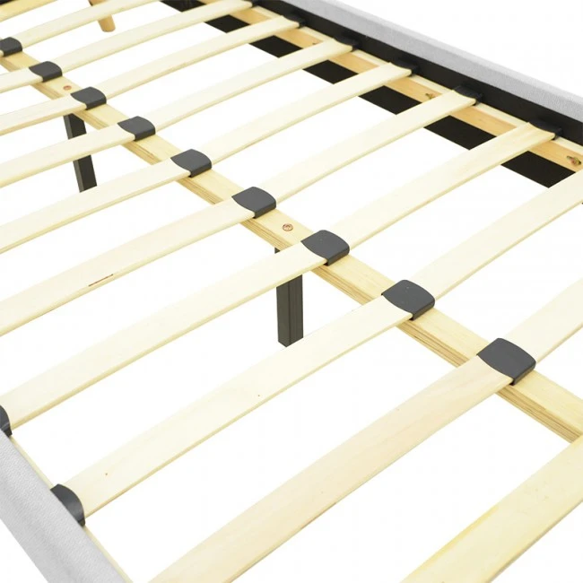 LumiLux pakoworld bed grey fabric, 100x200cm