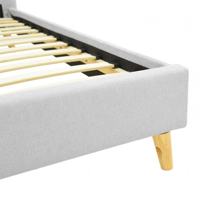 LumiLux pakoworld bed grey fabric, 100x200cm